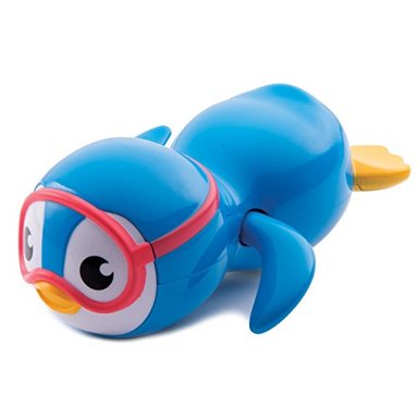 PINGÜINO DE JUGUETE PARA BAÑO Y NADAR DE MUNCHKIN WIND UP AZUL