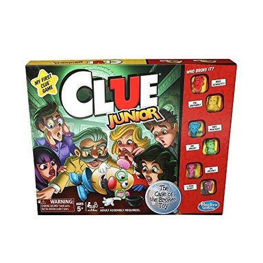 JUEGO DE MESA HASBRO GAMING CLUE JUNIOR PARA NIÑOS DE 5 AÑOS A MÁS JUEGO CLÁSICO DE MISTERIO