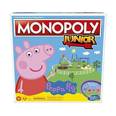 MONOPOLY JUNIOR: PEPPA PIG EDITION JUEGO DE MESA PARA 2 A 4 JUGADORES JUEGOS DE INTERIOR PARA NIÑOS JUGUETES Y JUEGOS