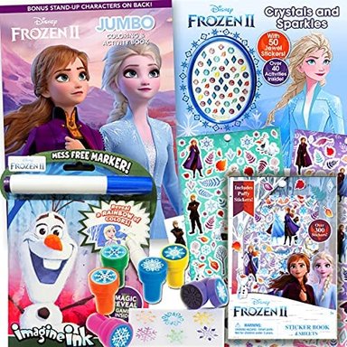 LIBROS PARA COLOREAR DISNEY FROZEN CON CALCOMANÍAS 2UN