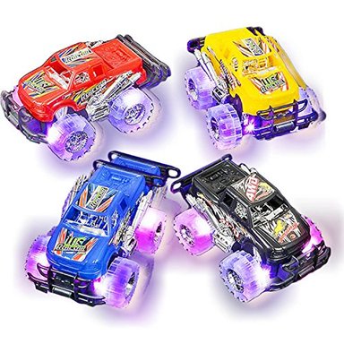 JUGUETE ARTCREATIVITY LUZ UP MONSTER TRUCK SET PARA NIÑOS Y NIÑAS INCLUYE 2 CAMIONES MONSTER TRUCK DE 6'