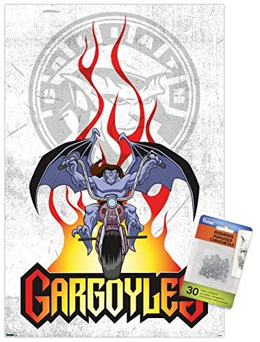 PÓSTER DE PARED DISNEY GARGOYLES DE GOLIAT CON CHINCHETAS