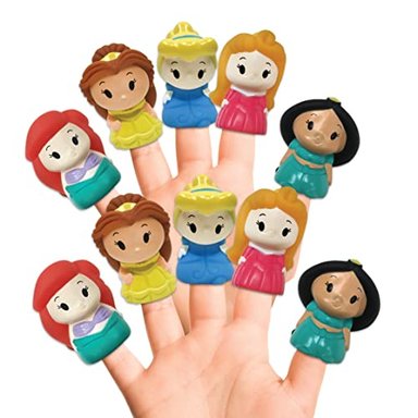 GINSEY DISNEY PRINCESS MARIONETAS DE BAÑO PARA DEDOS 10 PIEZAS JUGUETES DE BAÑO EDUCATIVOS