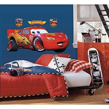 JUGUETE ROOMMATES DISNEY PIXAR CARS LIGHTENING MCQUEEN PEEL AND STICK ADHESIVO DE PARED GIGANTE