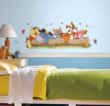 ROOMMATES RMK2553GM WINNIE THE POOH AND FRIENDS OUTDOOR FUN ADHESIVO DECORATIVO PARA PARED