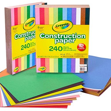 HOJAS DE PAPEL CRAYOLA 2 PAQUETES DE 240 UNIDADES CADA UNO 10 COLORES DIFERENTES BUENO PARA ARTES Y MANUALIDADES