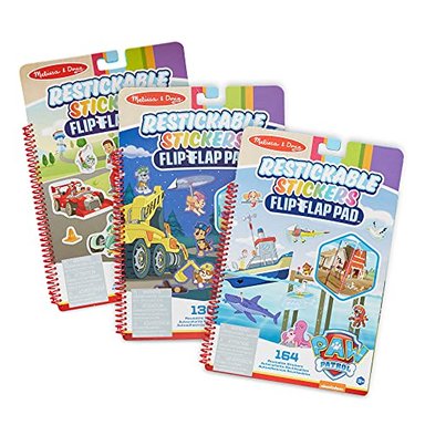 PEGATINAS MELISSA Y DOUG PAW PATROL RESTICKABLE FLIP FLAP PAD PACK 3 CLASSIC MISSIONS ADVENTURE BAY ULTIMATE RESCUE