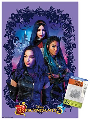 PÓSTER DE PARED DISNEY DESCENDANTS 3 CON PASADORES