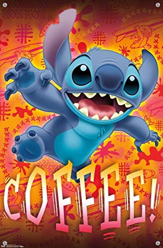 PÓSTER DE PARED DISNEY LILO AND STITCH DE CAFÉ CON PASADORES - 4