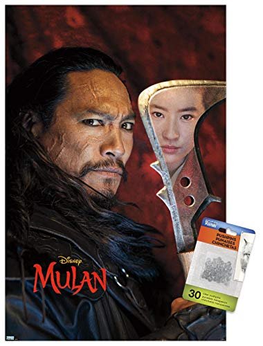 PÓSTER DE PARED DISNEY MULAN DE BORI KHAN CON PASADORES