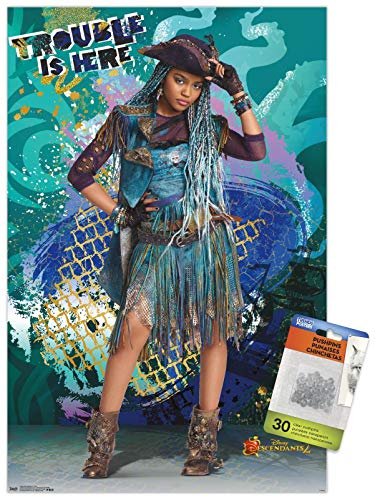 PÓSTER DE PARED DISNEY DESCENDANTS 2 UMA CON PASADORES