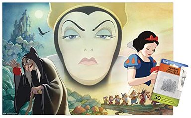 PÓSTER DE PARED DISNEY SNOW WHITE AND THE SEVEN DWARFS DE COLLAGE CON CHINCHETAS