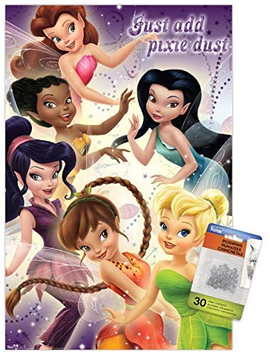 PÓSTER DE PARED DISNEY TINKER BELL DE HADAS CON CHINCHETAS