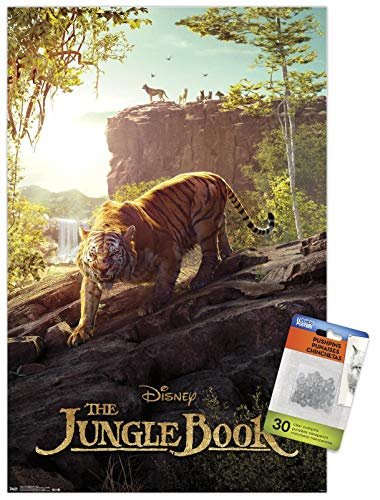PÓSTER DE PARED DISNEY THE JUNGLE BOOK CON DISEÑO DE TIGRE