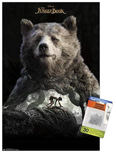 PÓSTER DE PARED DISNEY THE JUNGLE BOOK CON PASADORES
