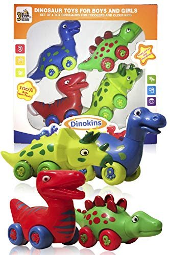 SET DE 4 DINOSAURIOS DE JUGUETE PARA NIÑOS Y NIÑAS DE TODAS LAS EDADES