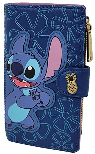CARTERA CON SOLAPA A PRESIÓN LOUNGEFLY DISNEY STITCH