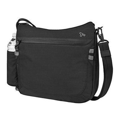 BOLSO CRUZADO MEDIO TRAVELON ANTIRROBO ACTIVO NEGRO 12.25 X 11.25 X 3.75 BANDOLERA ANTIRROBO ACTIVE MEDIUM