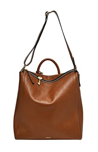 FOSSIL PARKER ECO - MOCHILA CONVERTIBLE DE PIEL PARA MUJER COLOR MARRÓN