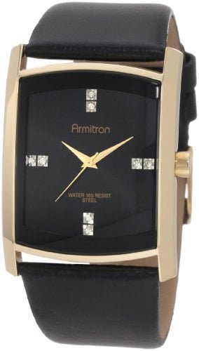 RELOJ ARMITRON HOMBRE 20 4604BKGPBK PIEL AUTÉNTICA DETALLES CRISTAL NEGRO