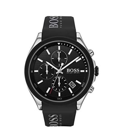 RELOJ HUGO BOSS HOMBRE 1513716 CORREA NEGRO 22 ACERO INOXIDABLE SILICONA CUARZO