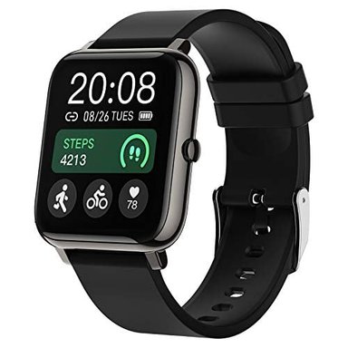 SMARTWATCH POPGLORY P22 PRESIÓN ARTERIAL MONITOR OXÍGENO EN SANGRE RASTREADOR FITNESS FRECUENCIA NEGRO