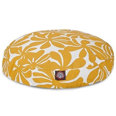 CAMA MASCOTAS REDONDA TALLA M AMARILLO MAJESTIC PET