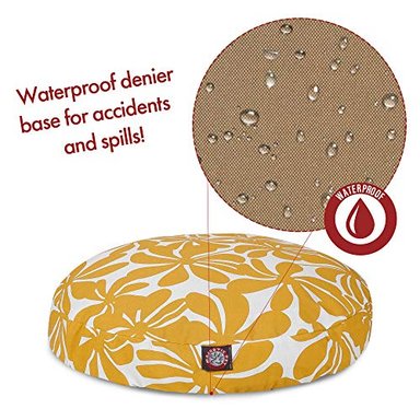 CAMA MASCOTAS REDONDA TALLA M AMARILLO MAJESTIC PET - 4