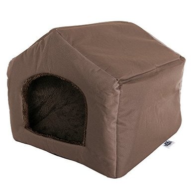 CAMA PERROS Y GATOS CAT HOUSE INTERIOR CON COJÍN DE ESPUMA EXTRAÍBLE TIENDA DE CAMPAÑA PARA MASCOTAS PEQUEÑAS PETMAKER