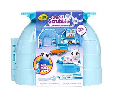 ESTUCHE PERRO MASCOTA SCRUBBIE PETS ARCTIC IGLOO CAMBIAN COLOR CRAYOLA