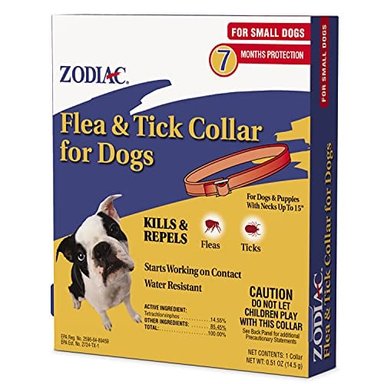 COLLAR PERROS DEL ZODIACO PULGAS Y GARRAPATAS PARA RAZAS PEQUEÑAS 15.2IN - 3