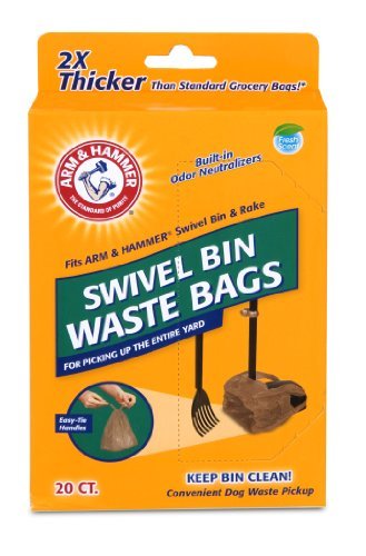 BOLSA SANITARIA PETMATE ARM Y HAMMER BASURERO GIRATORIO PAQUETE 20 UNIDADES