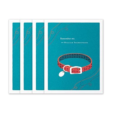 COMPENDIUM PAQUETE DE 4 TARJETAS DE SIMPATÍA PARA MASCOTAS POSITIVELY GREEN - 'REMEMBER ME.'5.38' X 4.25' 10556