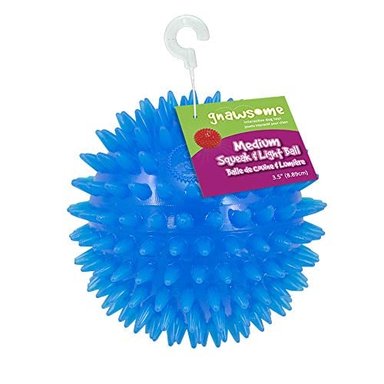 JUGUETE PELOTA PERRO 3.5IN CHIRRIDO BOLA LIGERA PEQUEÑO LIMPIA DIENTES GNAWSOME