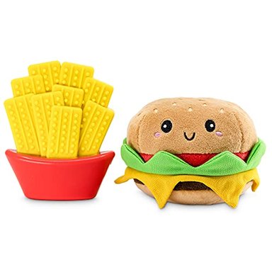 JUGUETE PELUCHE PERRO CACHORRO MASTICADOR DENTAL LIMPIEZA DIENTES HUESO CHIRRIANTE PET CRAFT SUPPLY