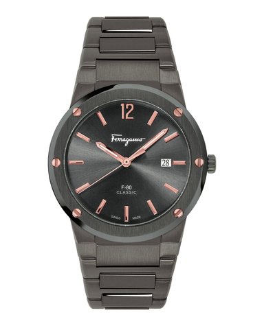 RELOJ SALVATORE FERRAGAMO HOMBRE SFDT01520 F-80 IP GUNMETAL