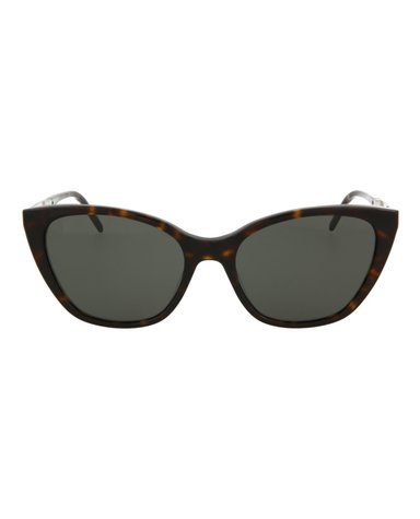 LENTES DE SOL PARA MUJER DE ACETATO CON MONTURA DE GATO SAINT LAURENT EN GRIS PLATA HAVANA