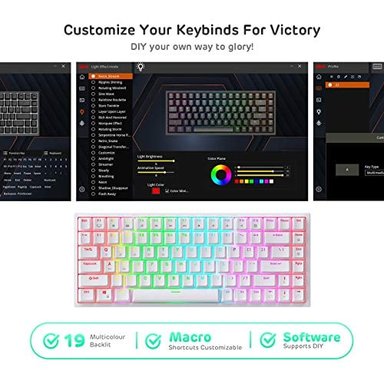 TECLADO RK ROYAL KLUDGE 802933041 COLOR BLANCO WIRELESS BLUETOOTH LIGHTING - 6