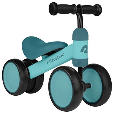 BICICLETA DE EQUILIBRIO PARA BEBÉS RETROSPEC CRICKET CON 4 RUEDAS PARA EDADES DE 12 A 24 MESES