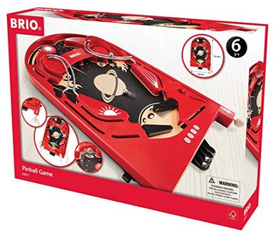BRIO JUEGO DE PINBALL 34017 UN CLÁSICO CLÁSICO VINTAGE ESTILO ARCADE JUEGO DE MESA PARA NIÑOS
