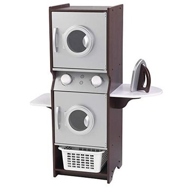 JUEGO DE LAVANDERÍA PARA NIÑOS KIDKRAFT JUGUETE APILABLE DE MADERA PARA LAVADORA Y SECADORA