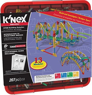 JUEGO K'NEX EDUCATIVO INTRODUCCIÓN A LAS ESTRUCTURAS PUENTES PARA NIÑOS DE GRADOS 3-5 207 PIEZAS