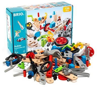 JUEGO DIDÁCTICO BRIO BUILDER 34587 - DE CONSTRUCCIÓN DE 136 PIEZAS DE STEM CON PIEZAS DE MADERA