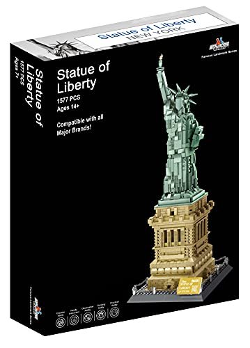 STATUE OF LIBERTY - JUEGO DE BLOQUES DE CONSTRUCCIÓN (1.577 PIEZAS) DE LA ESTATUA DE LA LIBERTAD