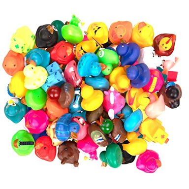 JUGUETES DE BAÑO KANGAROO SURTIDO PATO DE GOMA (PAQUETE DE 50)