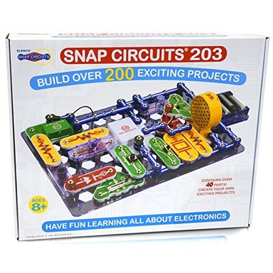 JUEGO SNAP CIRCUITS KIT CIRCUITOS ELECTRÓNICOS 203DE ELECTRONICS DISCOVERY