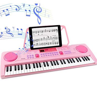 WOSTOO TECLADO PARA NIÑOS TECLADO PORTÁTIL DE 61 TECLAS PIANO DIGITAL ELECTRÓNICO APRENDIZAJE