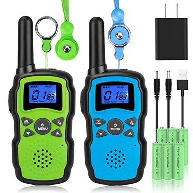 WALKIE TALKIES WISHOUSE RECARGABLES PARA NIÑOS DE LARGO ALCANCE CON CARGADOR USB
