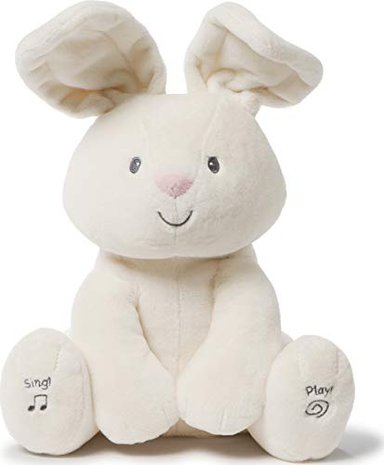 BABY GUND - FLORA EL CONEJO ANIMADO ANIMAL DE PELUCHE JUGUETE DE PELUCHE CREMA 12 PULGADAS