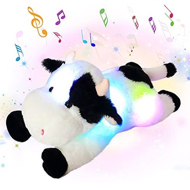 CUTEOY JUGUETE MUSICAL LED DE PELUCHE DE VACA CON LUCES NOCTURNAS